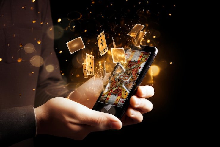 Tampilan pengguna melakukan setoran di platform elektronik dengan perangkat mobile